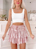 Flirtatious Shimmer Ocean Blue Ruffle Skirt | Sassy Shortcake | sassyshortcake.com