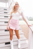 Tinsley Pink Houndstooth Skort | Sassy Shortcake | sassyshortcake.com