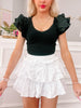Ruffled Out Bodysuit | Black