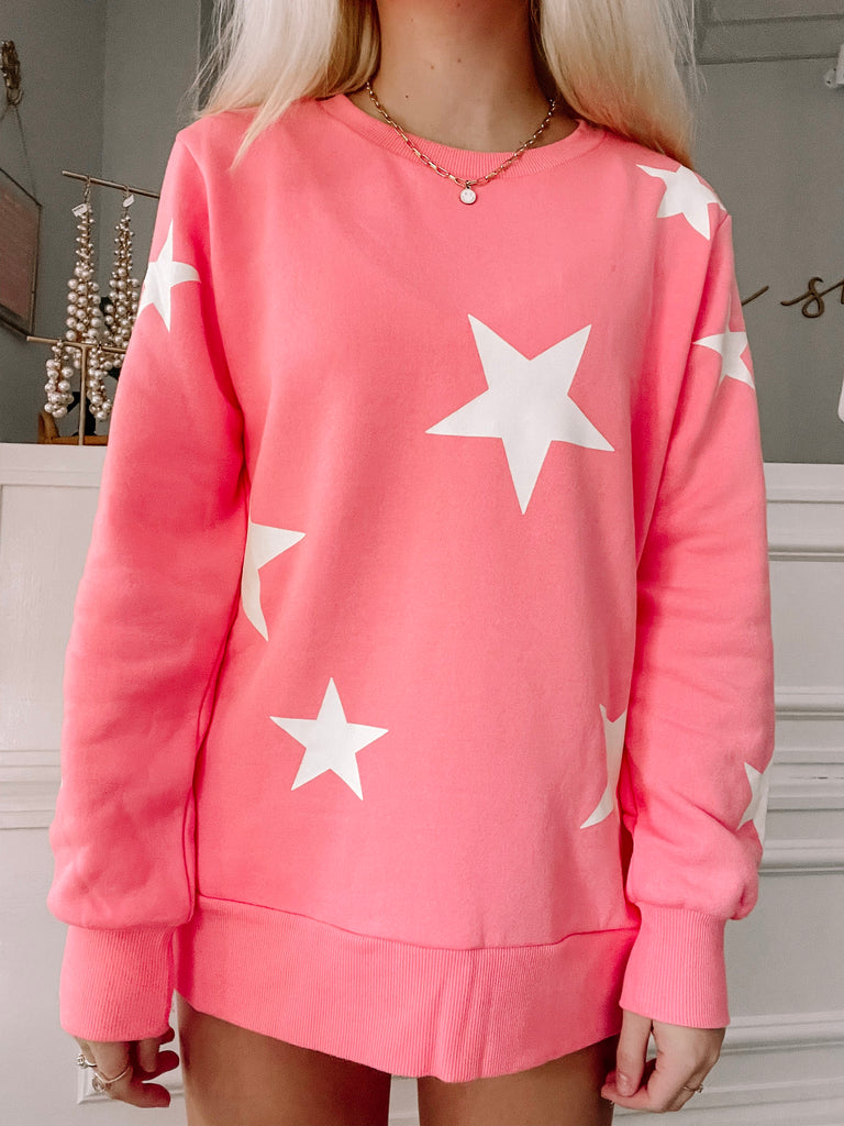 Pink hotsell star sweatshirt