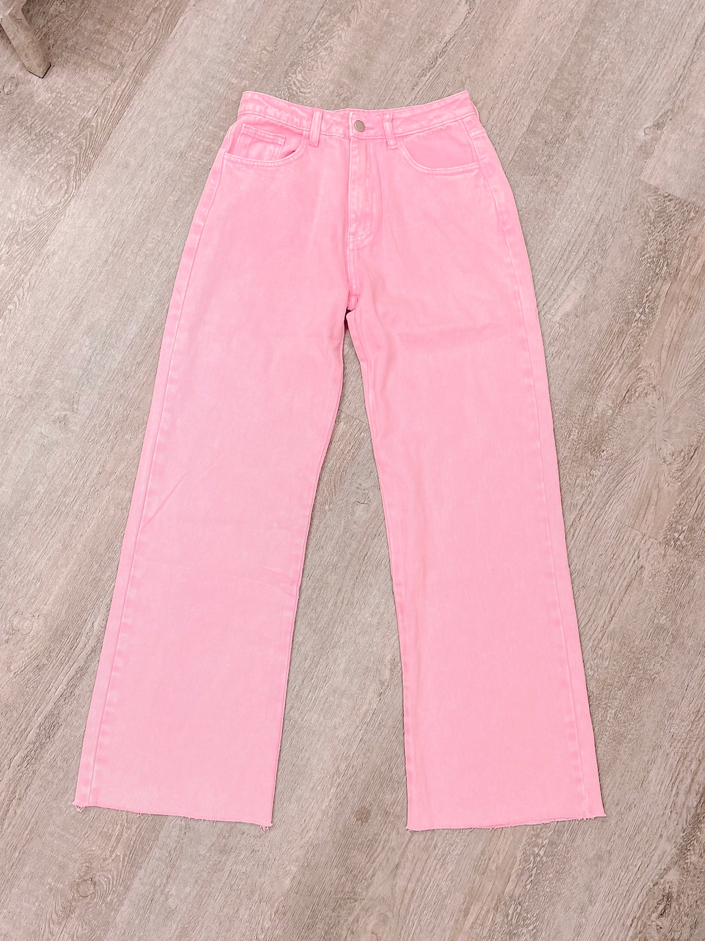 Bubblegum pink online denim