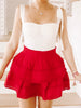 Dream Chaser Red Ruffle Lace Skirt | Sassy Shortcake Boutique | sassyshortcake.com