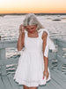 Girls Who Twirl White Eyelet Dress | sassyshortcake.com | Sassy Shortcake