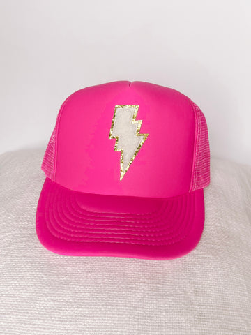 Pink Lightning Hat