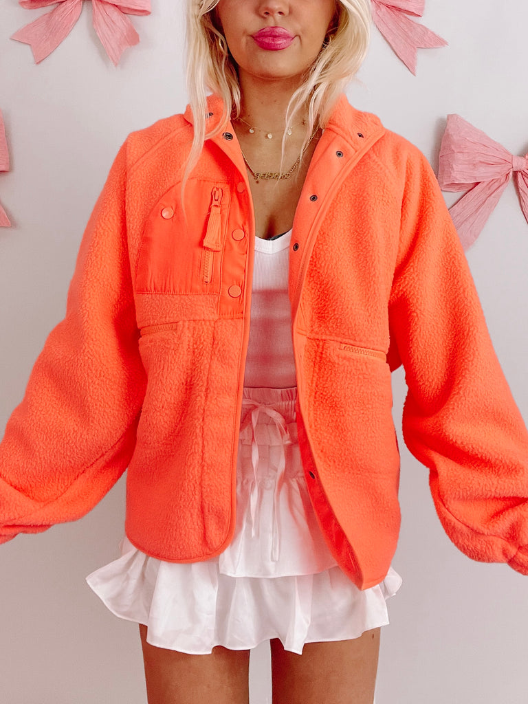 Heartbreaker Tangerine Orange Jacket | Sassy Shortcake | sassyshortcake.com