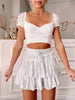 Flirtatious Shimmer Pearl Ruffle Skirt | Sassy Shortcake | sassyshortcake.com