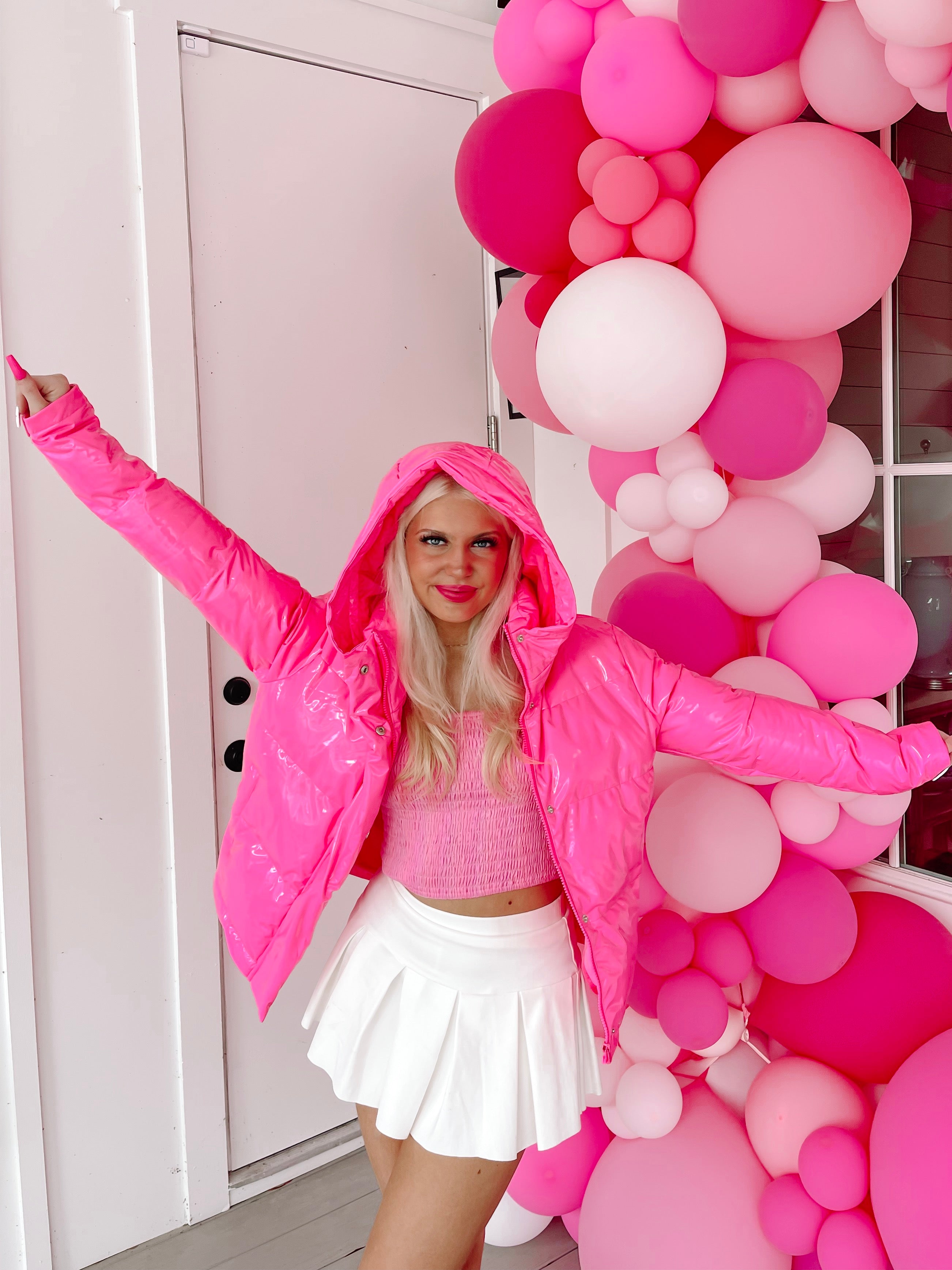 Bubblegum Barbie Pink Puffer Jacket | sassyshortcake.com | Sassy Shortcake Boutique