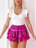 Flirtatious Magenta Foil Skirt | Sassy Shortcake | sassyshortcake.com'