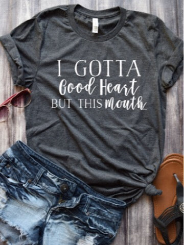 Grey Good Heart Truth Be Told Tee | Sassy Shortcake | sassyshortcake.com