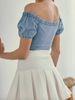 Blue Aldrich Denim Top  | Sassy Shortcake | sassyshortcake.com