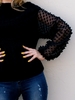 Keaton Balloon Sleeve Black Top | Sassy Shortcake | sassyshortcake.com