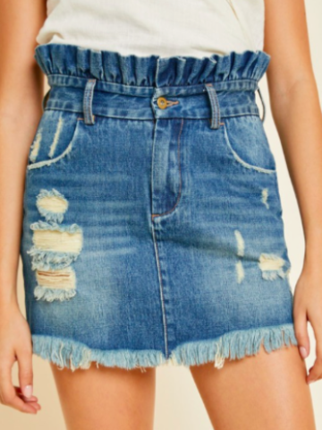 Hanging On Jean Skirt | sassyshortcake.com | Sassy Shortcake