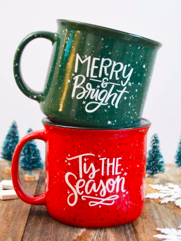 Warm Wishes Tis the Season Christmas Mug | Sassy Shortcake Boutique | sassyshortcake.com
