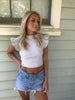 Brooklyn Ruffle Sleeve Crop Top  | Sassy Shortcake Boutique | sassyshortcake.com 