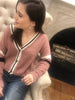 Plum Pink Cold Hearted Cropped Fuzzy Cardigan Sweater | sassyshortcake.com | Sassy Shortcake Boutique