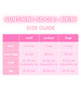 Sunshine Socialite Blue Gingham Bikini Size Chart | Sassy Shortcake | sassyshortcake.com