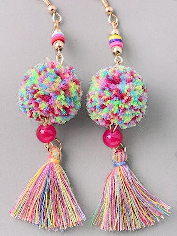 gumball pompom earrings | sassy shortcake boutique | sassyshortcake.com