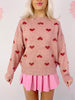 Sassy and Smitten Heart Sweater | Red