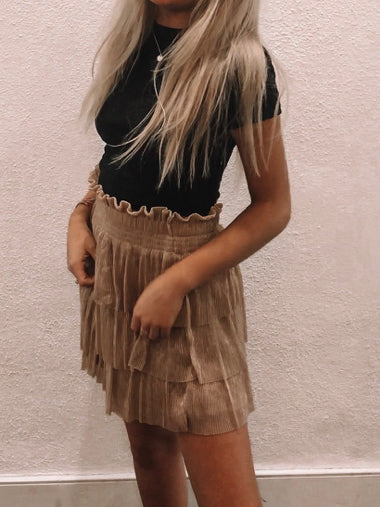 Gold Dust Metallic Skirt | Sassy Shortcake | https://sassyshortcake.com/products/gold-dust-skirt