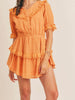 On the Bright Cider Orange Lace Mini Dress | Sassy Shortcake | sassyshortcake.com