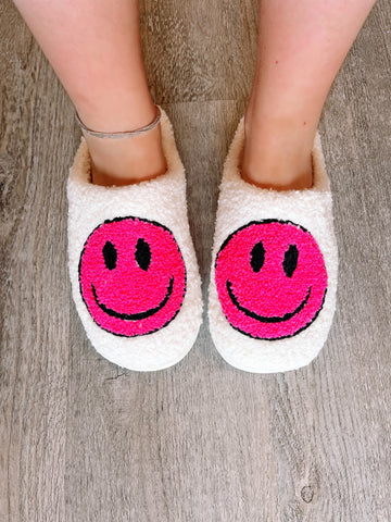 Superpink Smiley Slippers