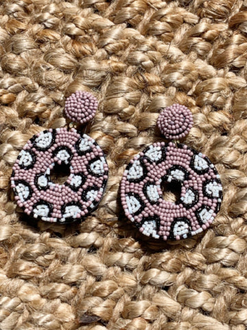 Arlene Blush Leopard Earrings| Sassy Shortcake Boutique | sassyshortcake.com 