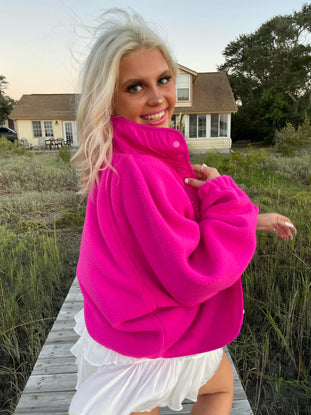 Hot pink Heartbreaker fleece jacket
