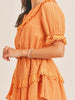 On the Bright Cider Orange Lace Mini Dress | Sassy Shortcake | sassyshortcake.com