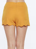 marigold yellow sullivan scallop shorts | sassyshortcake.com | sassy shortcake
