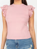 Londyn Rose Pink Ruffle Sleeve Top | Sassy Shortcake  | sassyshortcake.com