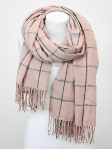 Baby Pane Pink Tassel Scarf