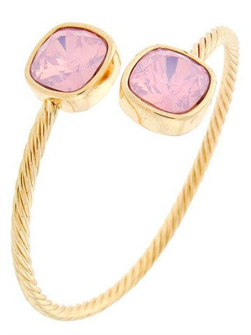 pink cable cuff bracelet | sassy shortcake boutique