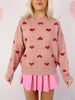 Sassy and Smitten Heart Sweater | Red