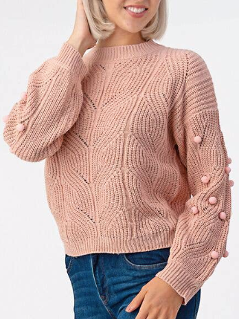 Blush Pom Pom Sweater So Cozy | Sassy Shortcake | sassyshortcake.com