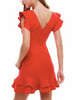 take the stage red ruffle holiday dress | sassyshortcake.com | Sassy Shortcake