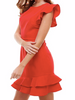 take the stage red ruffle holiday dress | sassyshortcake.com | Sassy Shortcake