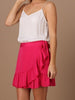 Tate Hot Pink Ruffle Wrap Tie Skirt | Sassy Shortcake | sassyshortcake.com